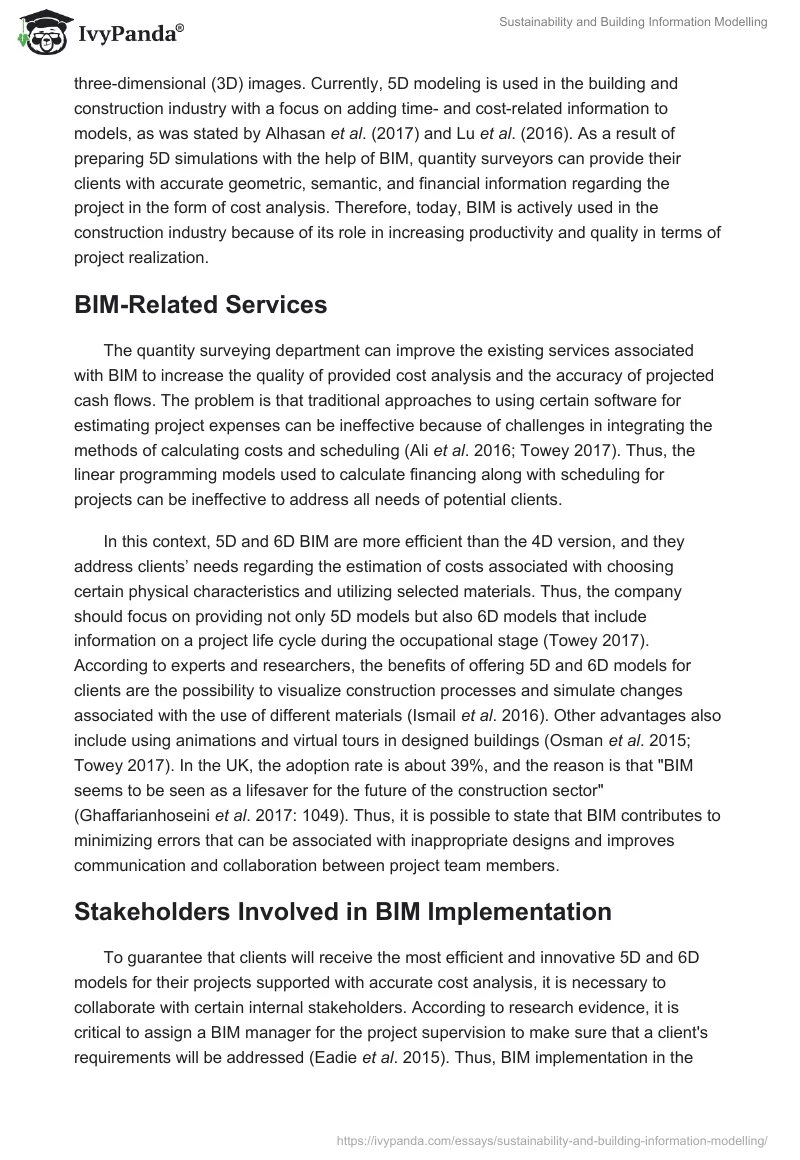 Sustainability and Building Information Modelling. Page 4