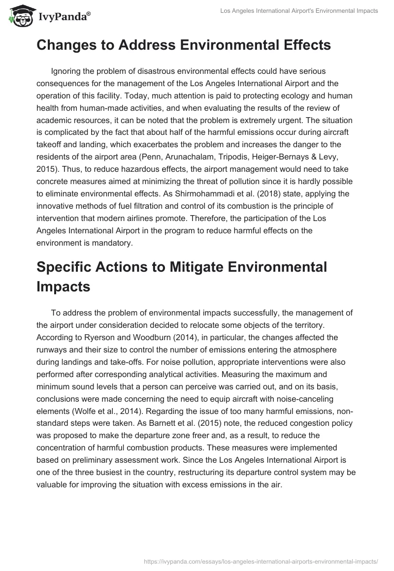Los Angeles International Airport's Environmental Impacts. Page 3