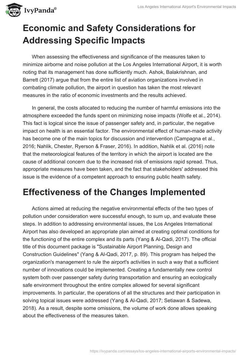 Los Angeles International Airport's Environmental Impacts. Page 4