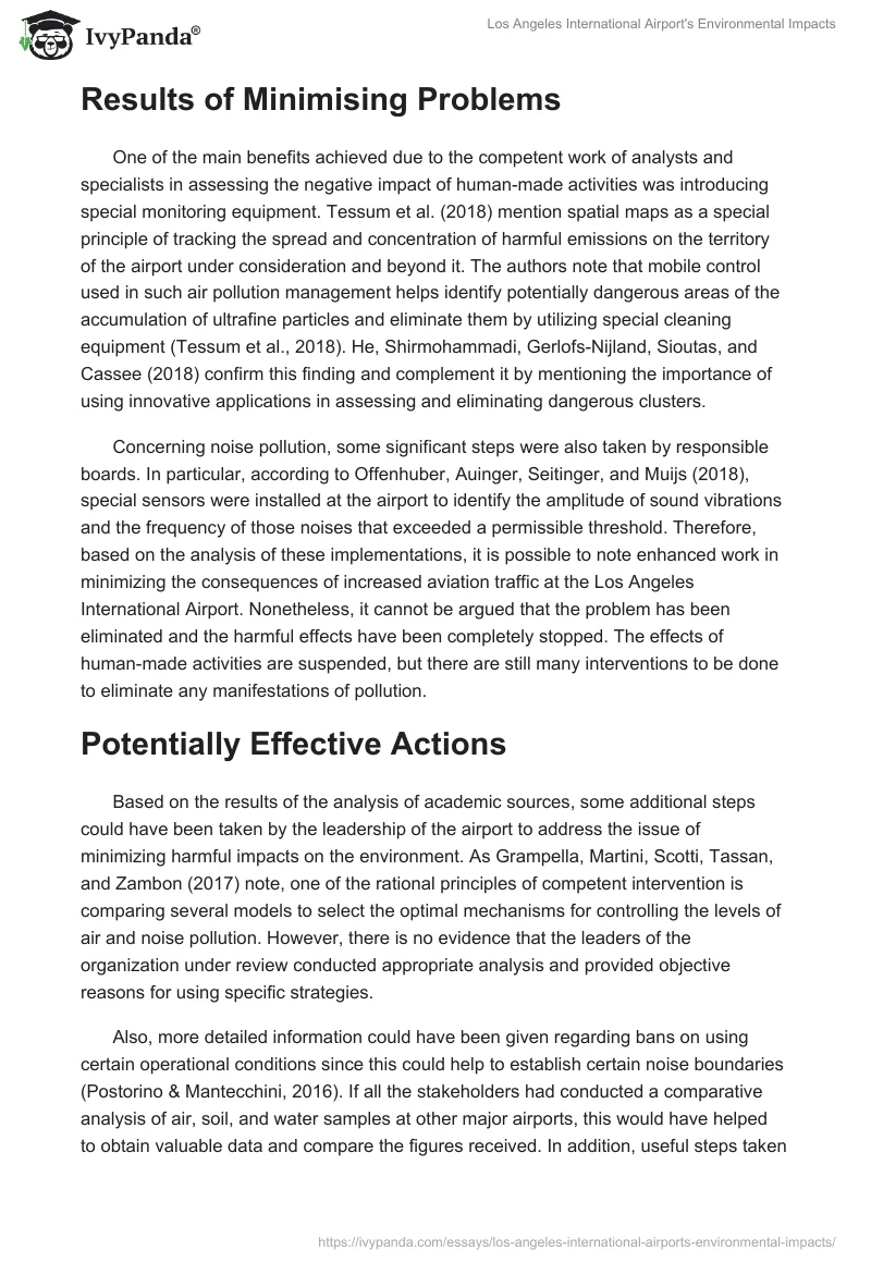 Los Angeles International Airport's Environmental Impacts. Page 5