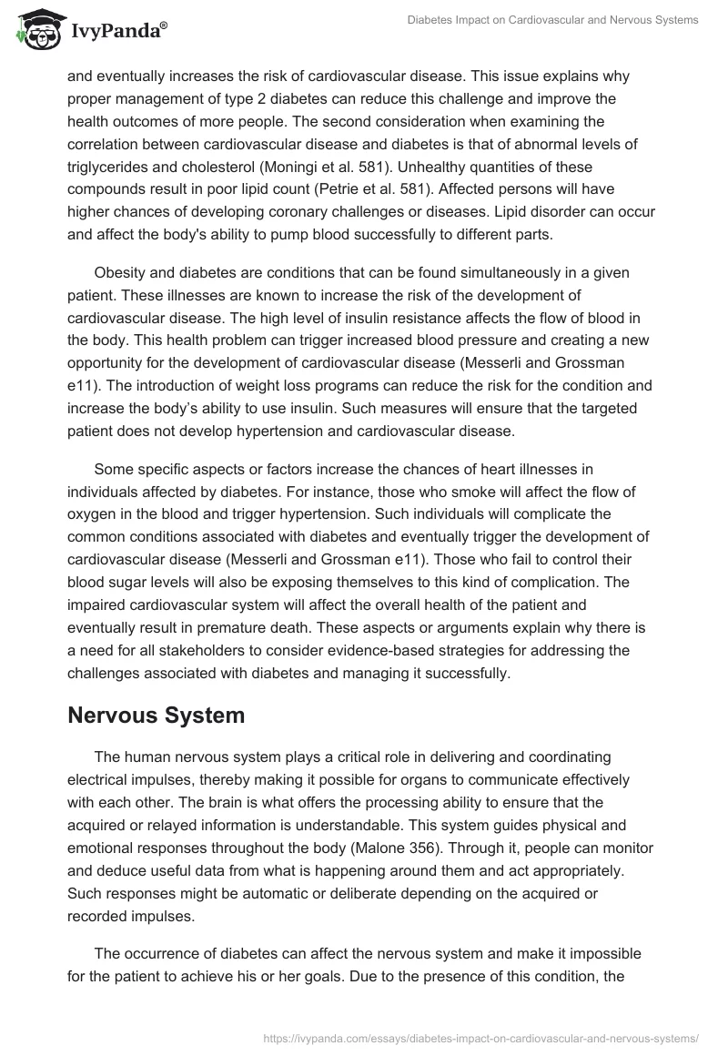 Diabetes Impact on Cardiovascular and Nervous Systems. Page 4