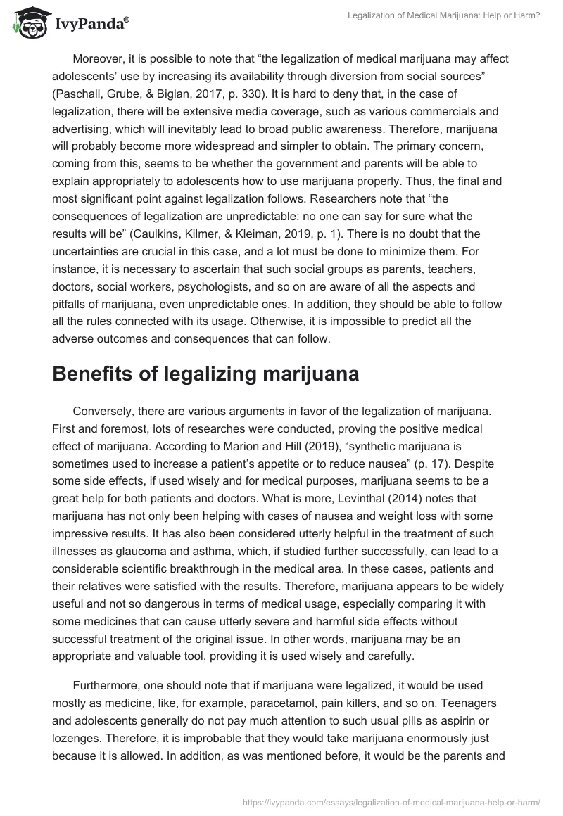 Legalization of Medical Marijuana: Help or Harm?. Page 2