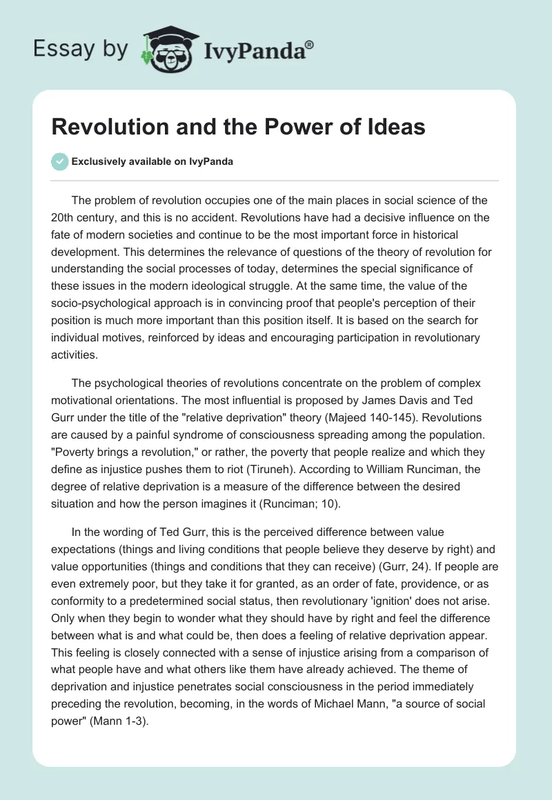 Revolution and the Power of Ideas. Page 1