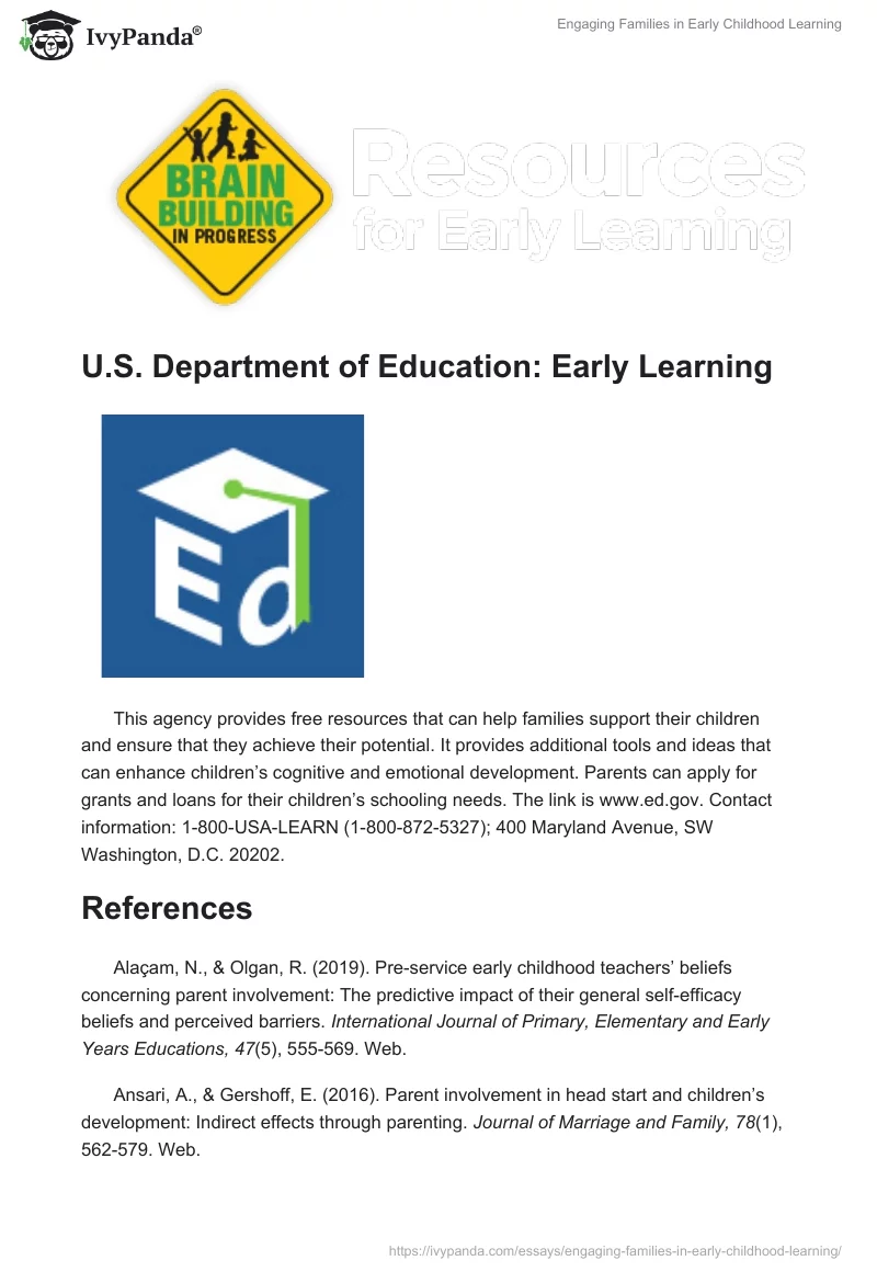 Engaging Families in Early Childhood Learning. Page 5