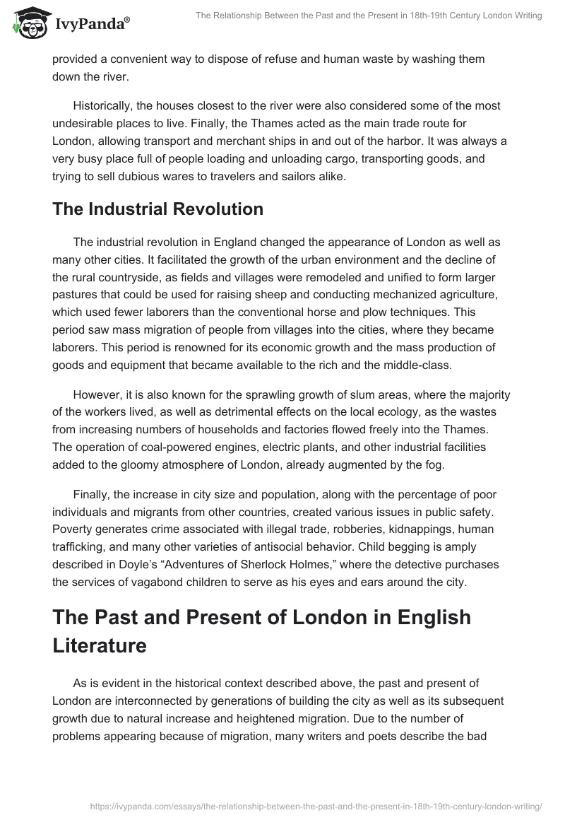 The Relationship Between the Past and the Present in 18th-19th Century London Writing. Page 3
