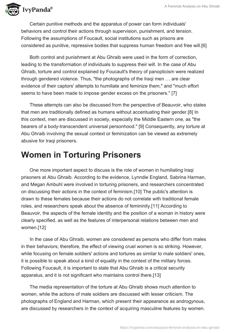 A Feminist Analysis on Abu Ghraib. Page 2