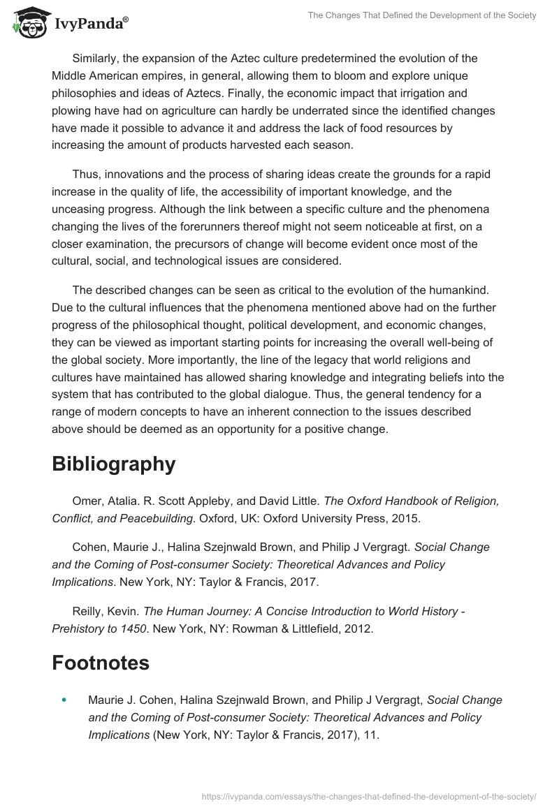 The Changes That Defined the Development of the Society. Page 5