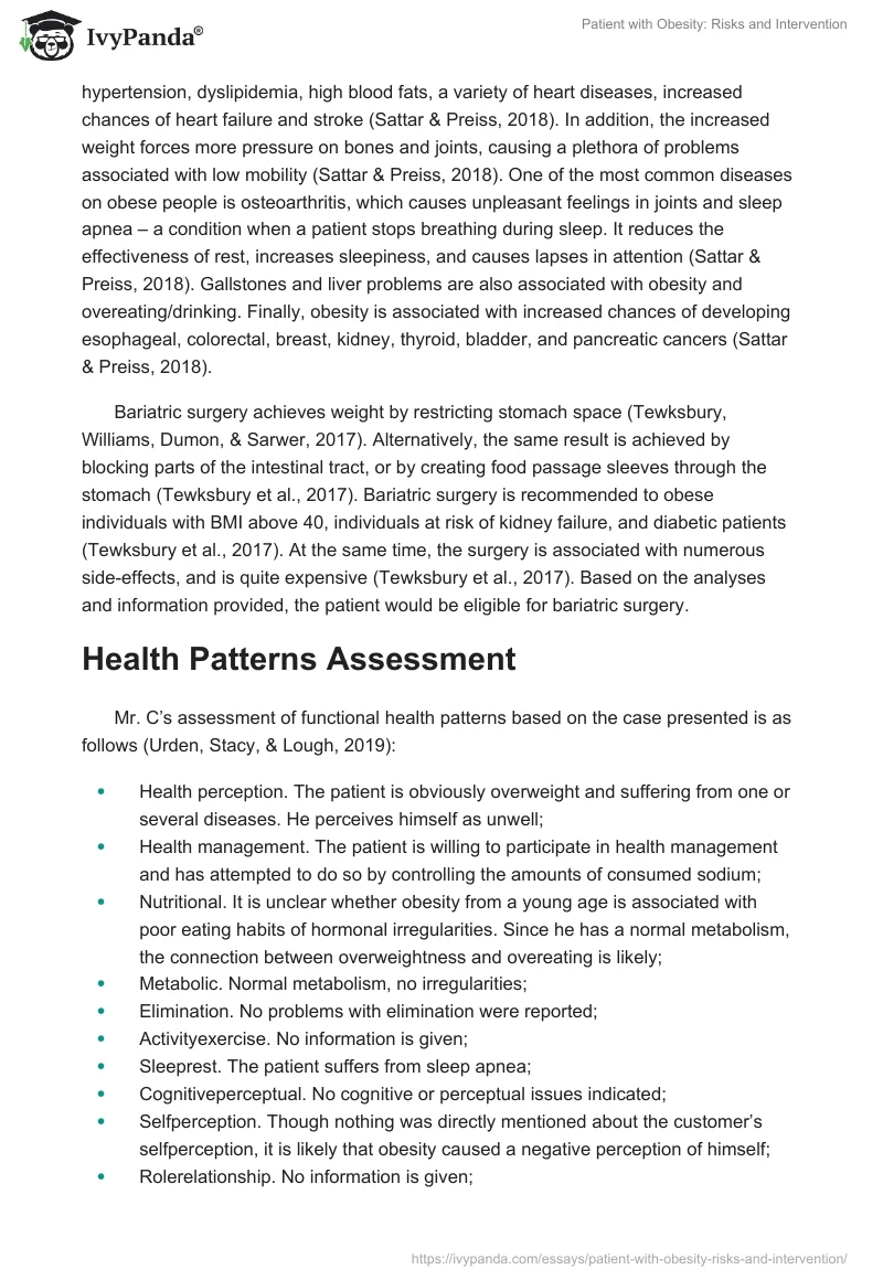 Patient With Obesity: Risks and Intervention. Page 2