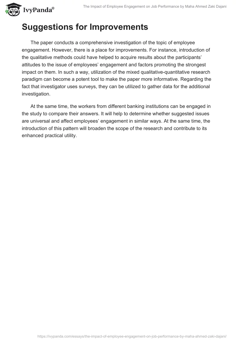 "The Impact of Employee Engagement on Job Performance" by Maha Ahmed Zaki Dajani. Page 5