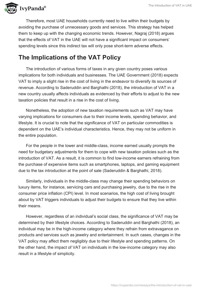 The Introduction of VAT in UAE. Page 3
