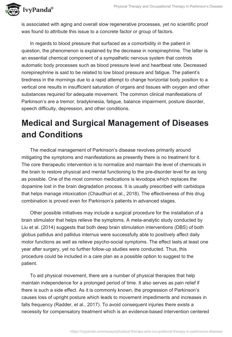 Physical Therapy and Occupational Therapy in Parkinson’s Disease. Page 4