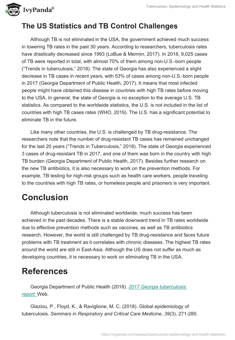 Tuberculosis: Epidemiology and Health Statistics. Page 3