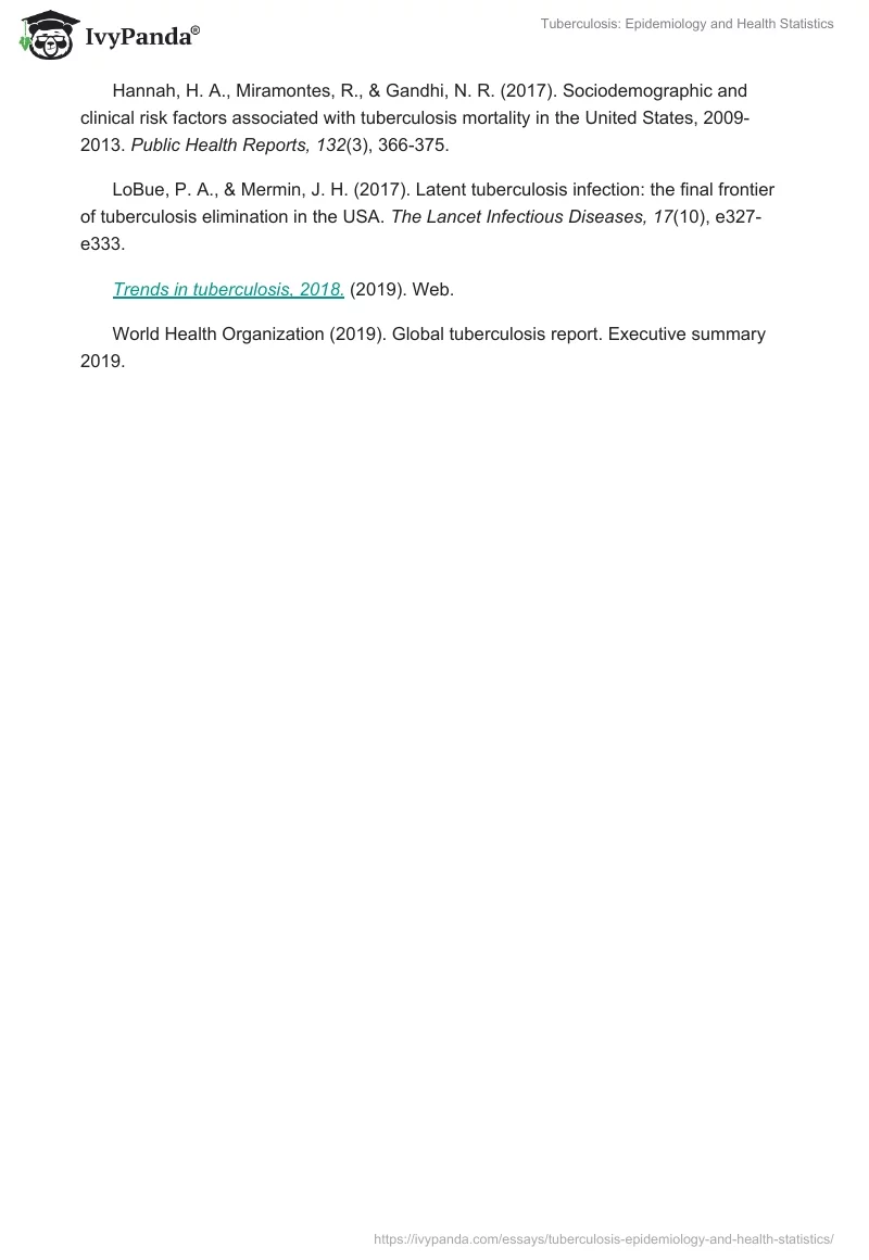 Tuberculosis: Epidemiology and Health Statistics. Page 4