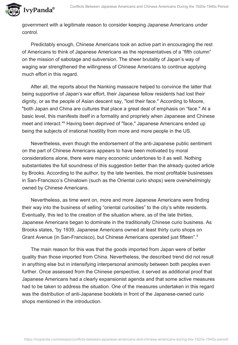 Conflicts Between Japanese Americans and Chinese Americans During the 1920s-1940s Period. Page 4