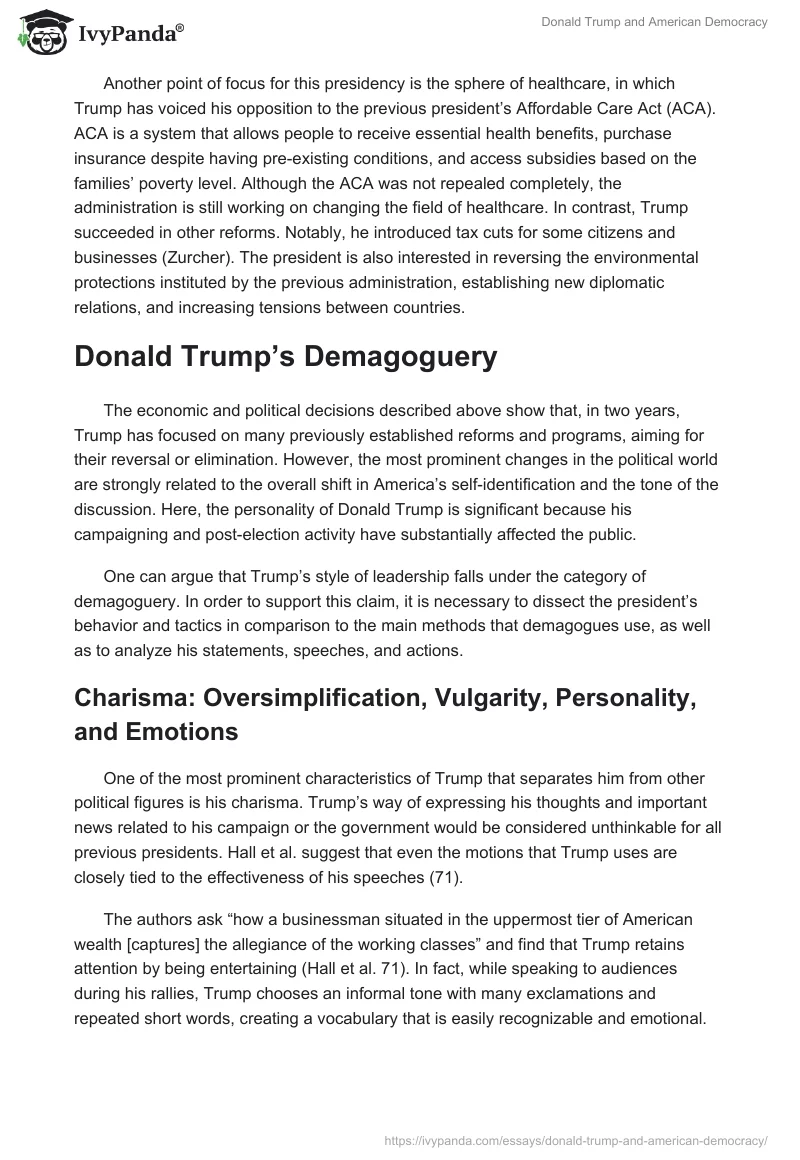 Donald Trump and American Democracy. Page 2