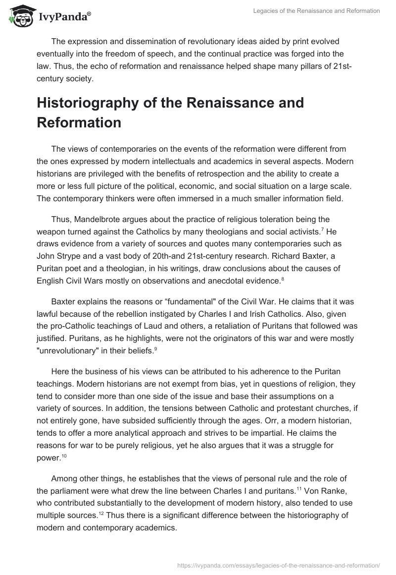 Legacies of the Renaissance and Reformation. Page 3