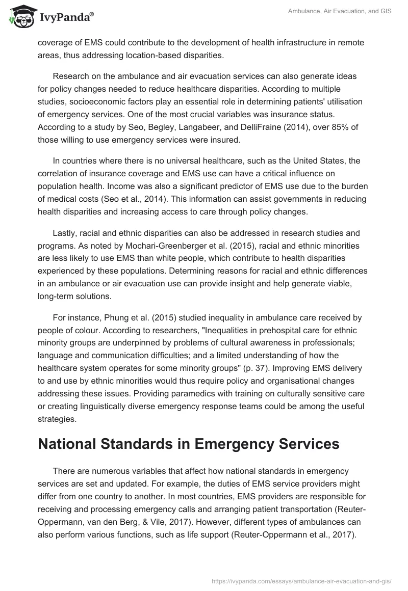 Ambulance, Air Evacuation, and GIS. Page 4
