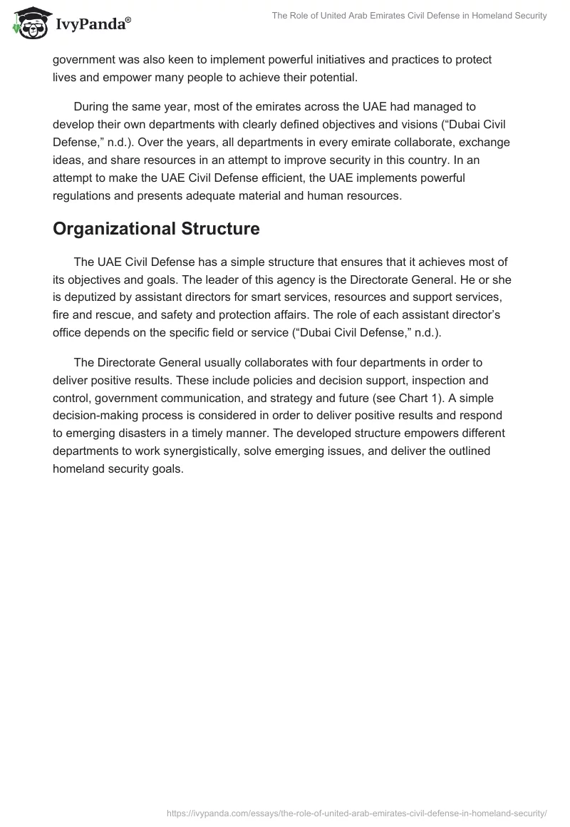 The Role of United Arab Emirates Civil Defense in Homeland Security. Page 2
