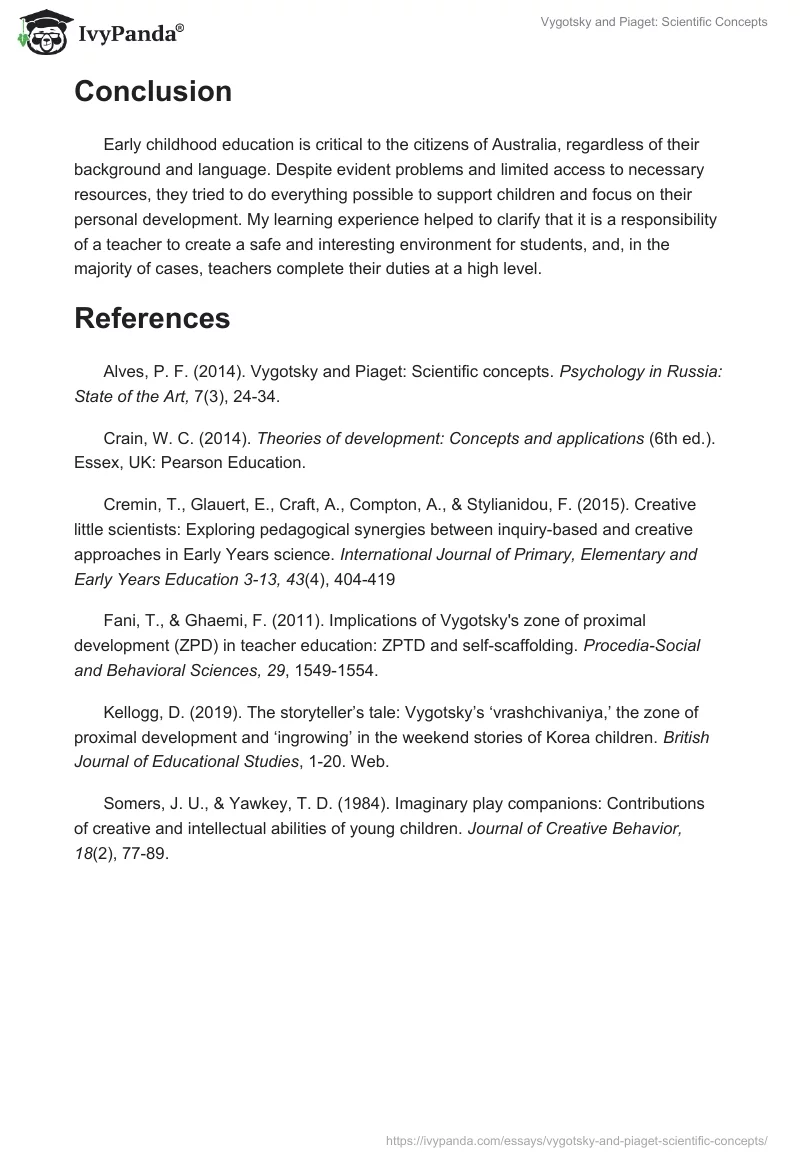 Vygotsky and Piaget: Scientific Concepts. Page 4