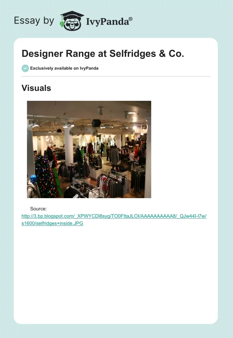 Designer Range at Selfridges & Co.. Page 1