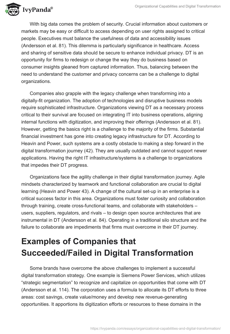 Organizational Capabilities and Digital Transformation. Page 4
