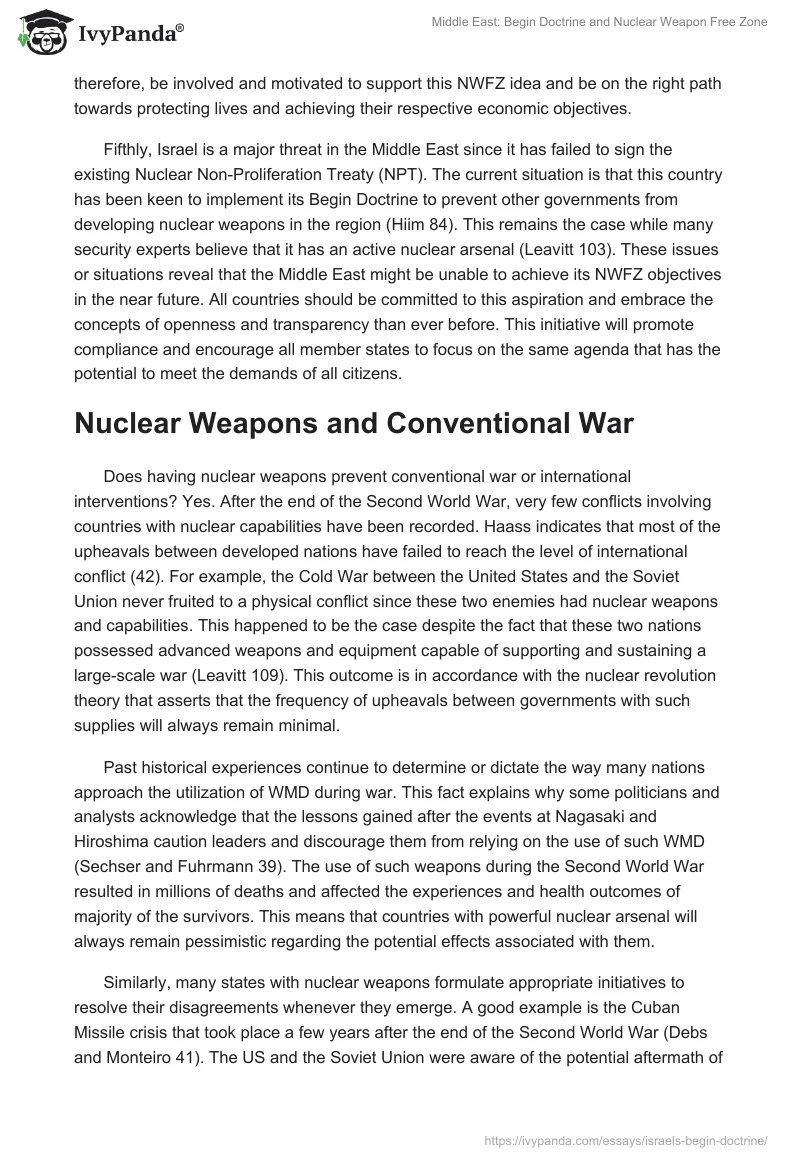 Middle East: Begin Doctrine and Nuclear Weapon Free Zone. Page 3