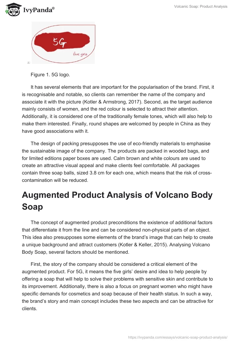 Volcanic Soap: Product Analysis. Page 2