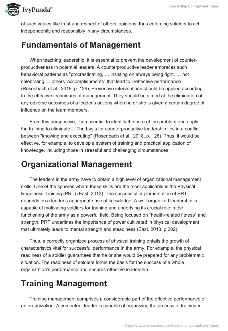 Leadership Concept and Types. Page 2