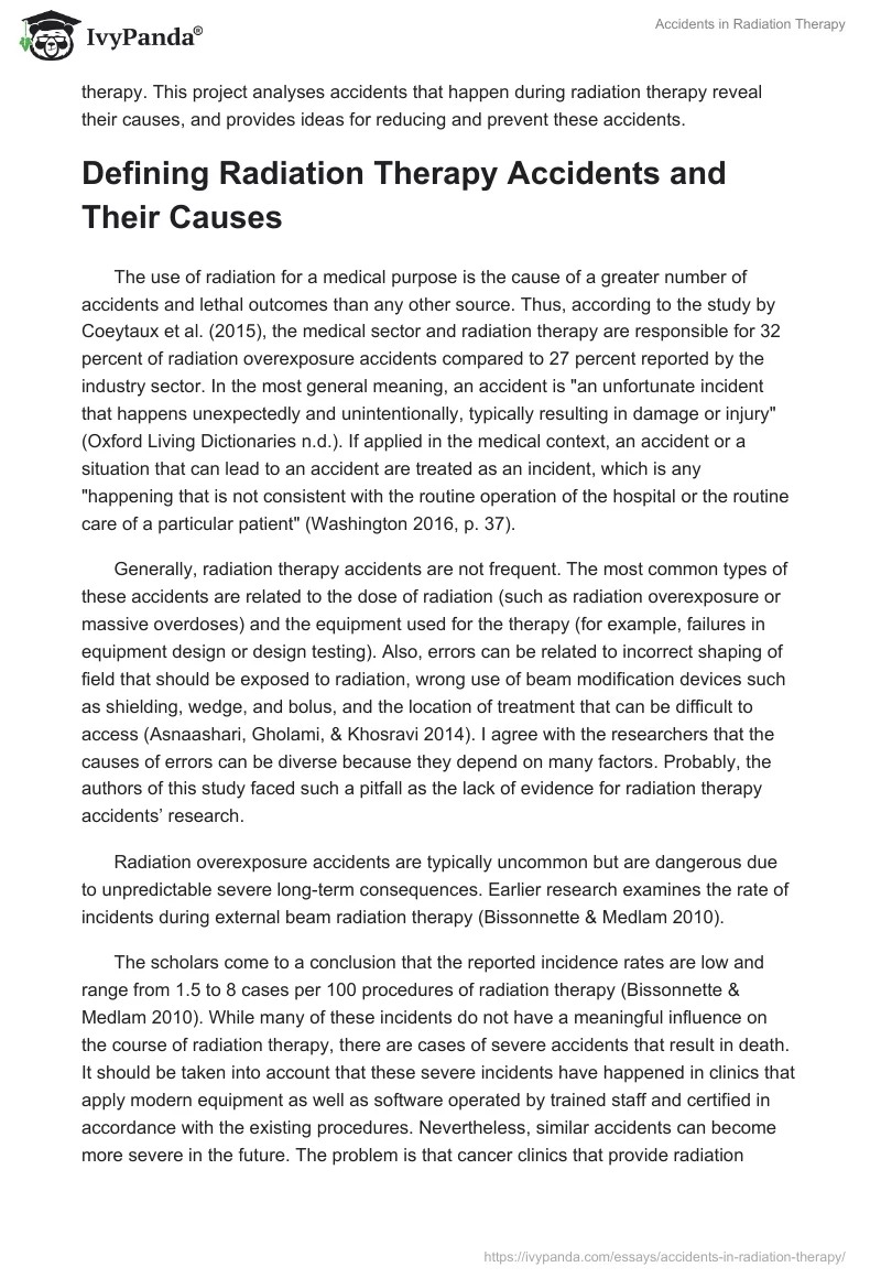 Accidents in Radiation Therapy. Page 2