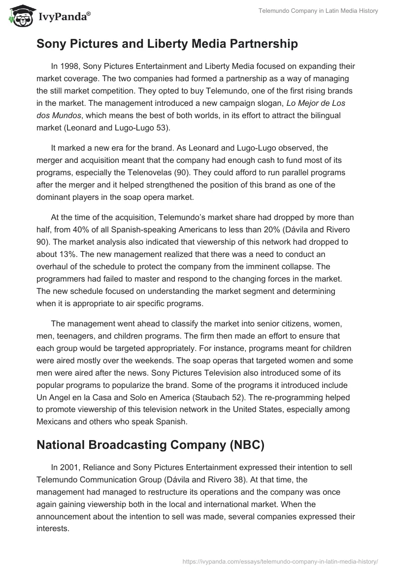 Telemundo Company in Latin Media History. Page 5