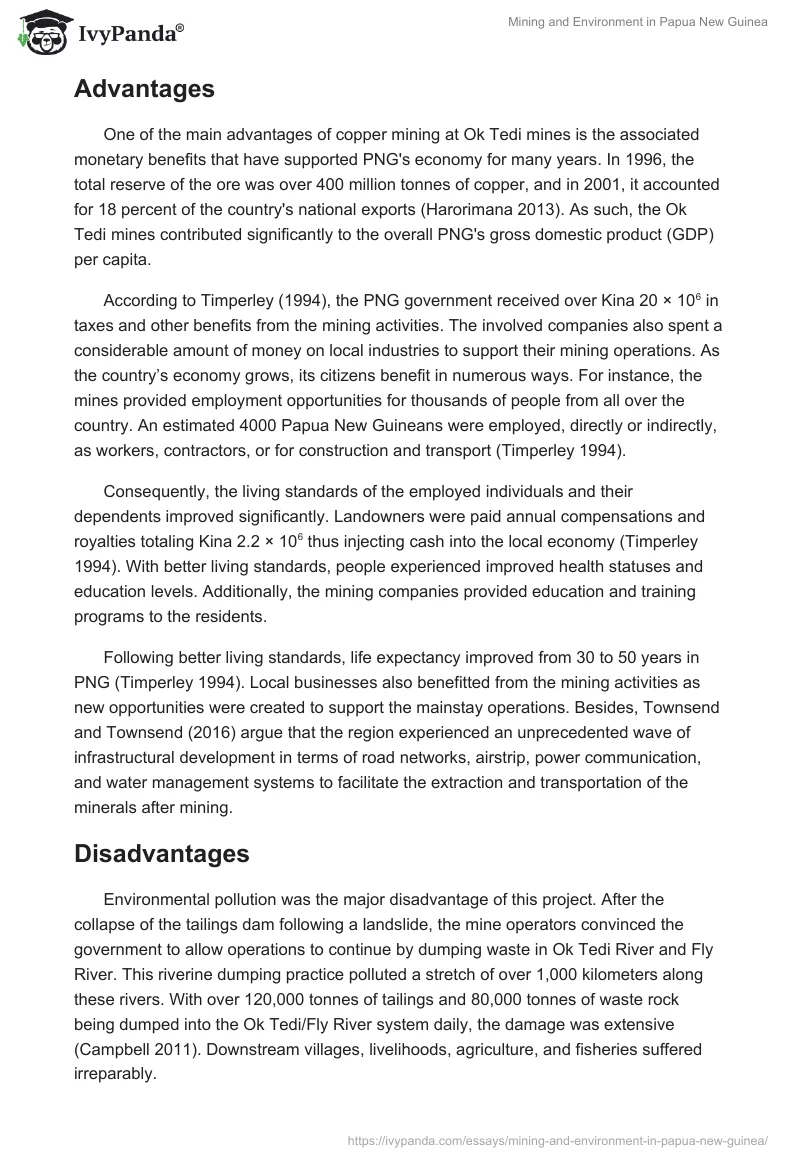 Mining and Environment in Papua New Guinea. Page 4