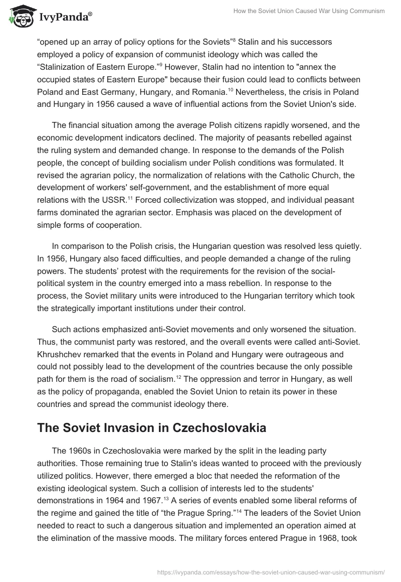 How the Soviet Union Caused War Using Communism. Page 3