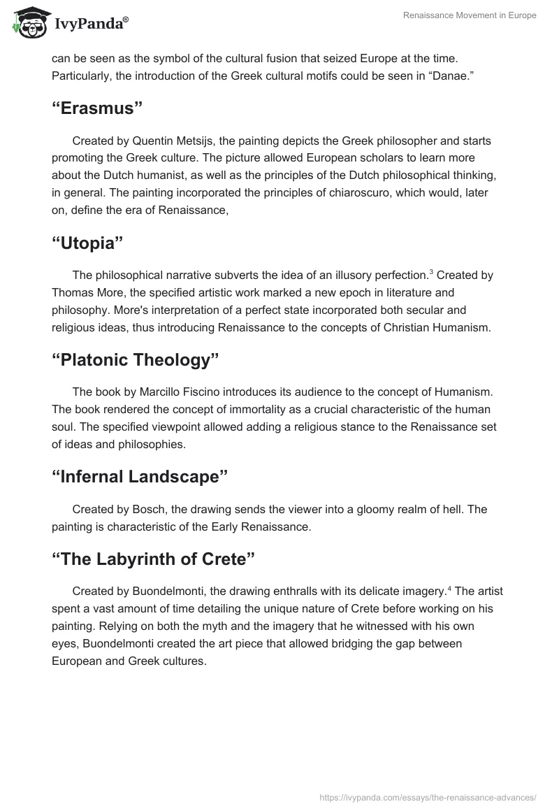 Renaissance Movement in Europe. Page 2