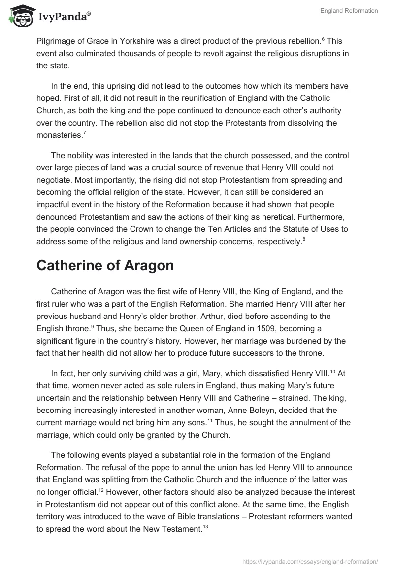 England Reformation. Page 2