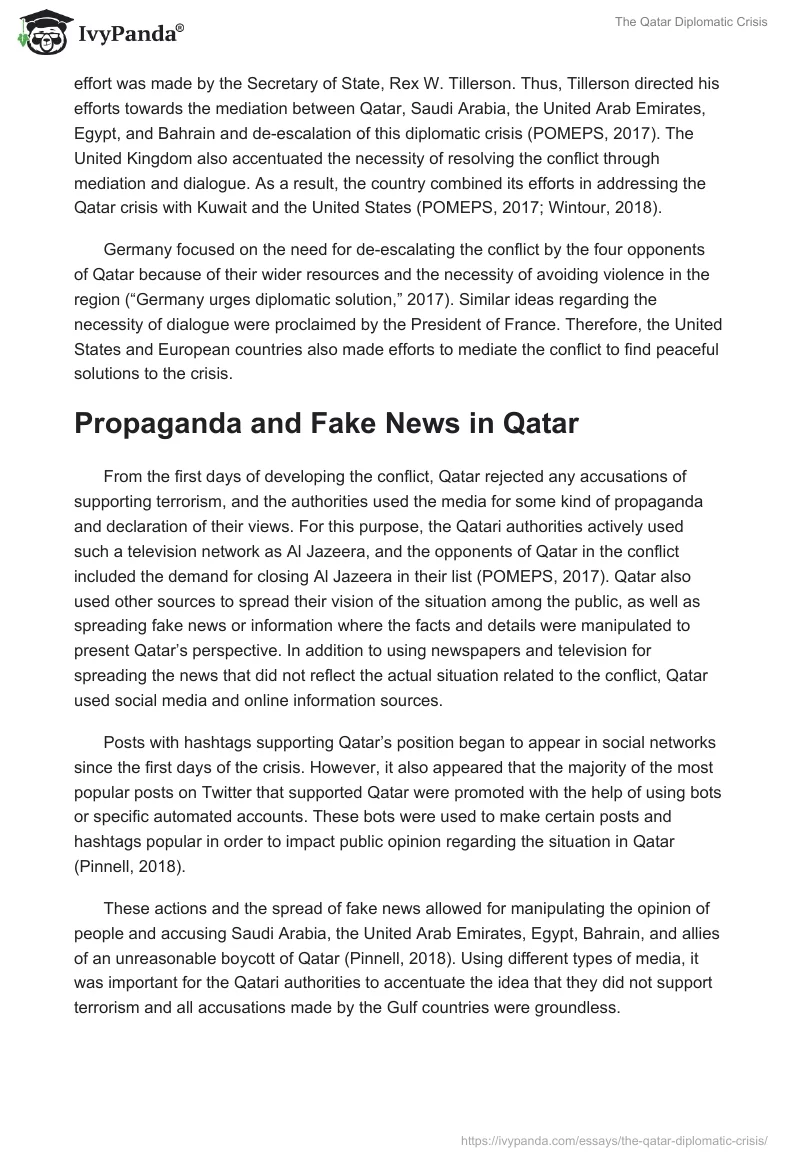 The Qatar Diplomatic Crisis. Page 2