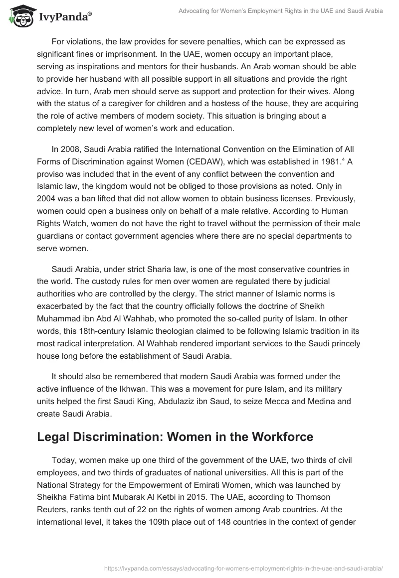 Advocating for Women’s Employment Rights in the UAE and Saudi Arabia. Page 3