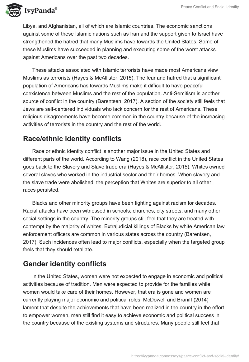Peace Conflict and Social Identity. Page 5