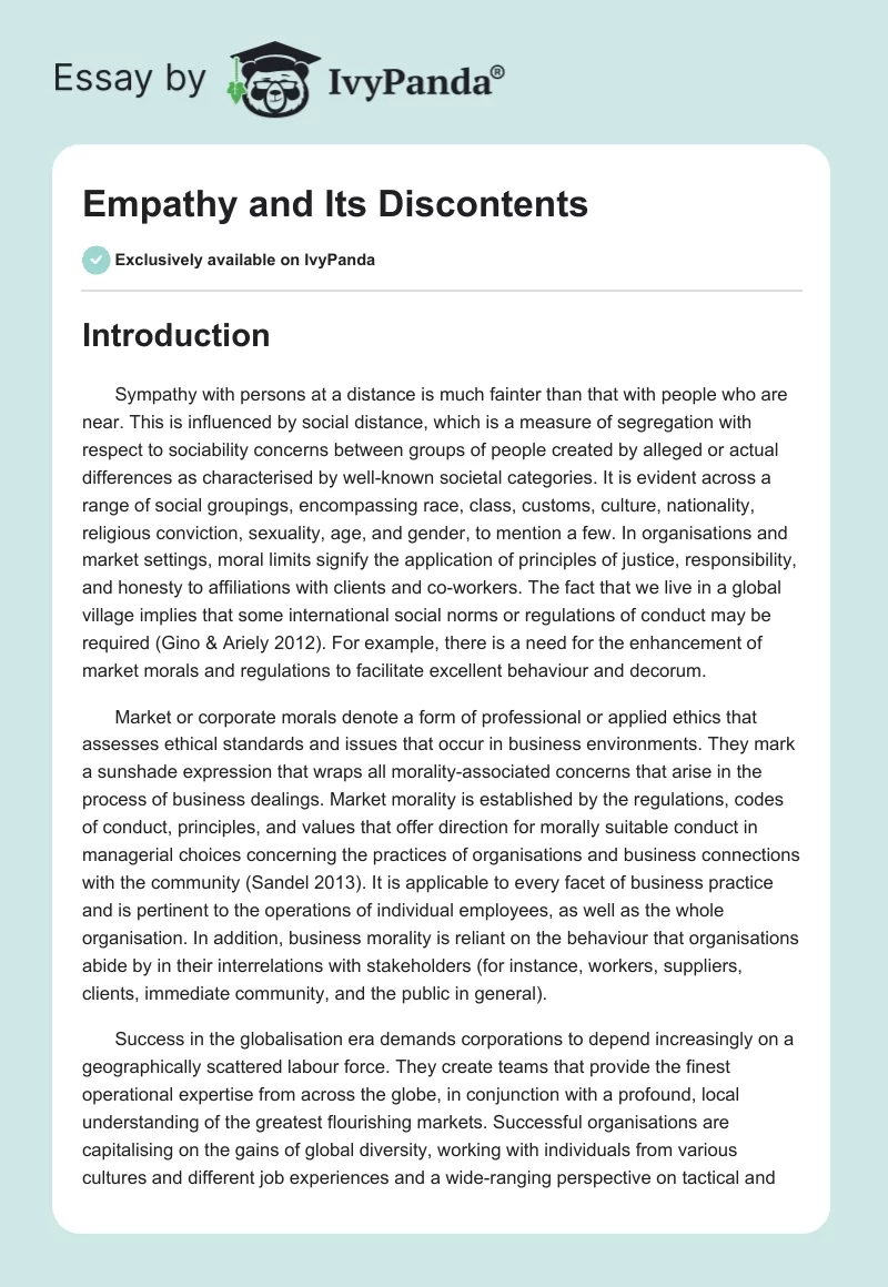 Empathy and Its Discontents. Page 1