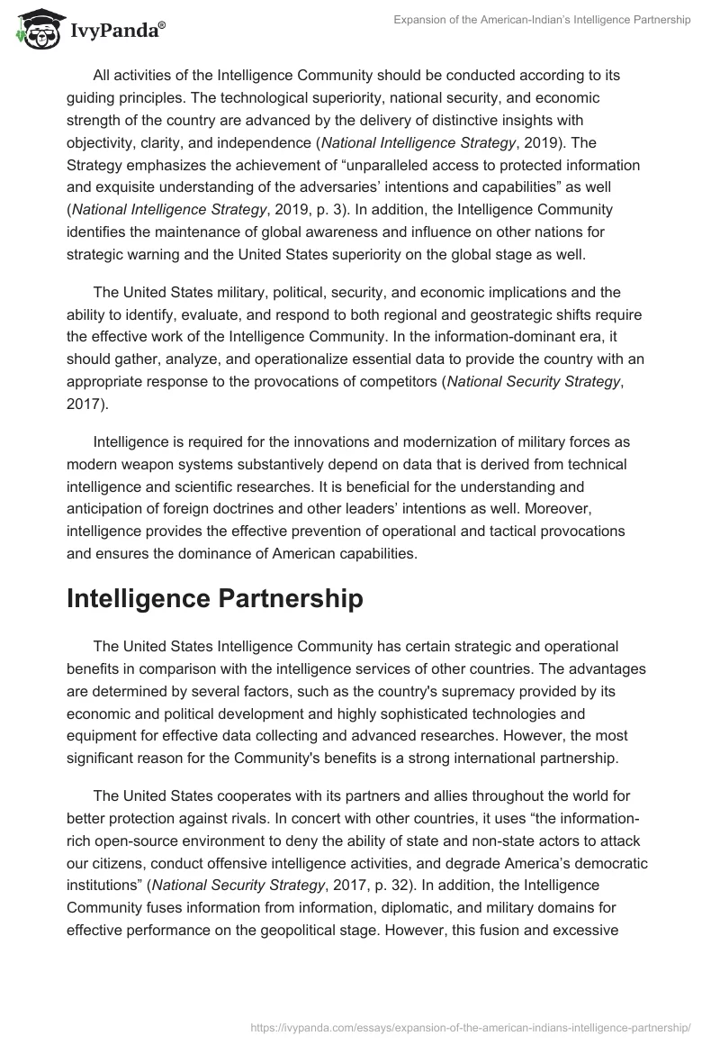 Expansion of the American-Indian’s Intelligence Partnership. Page 3