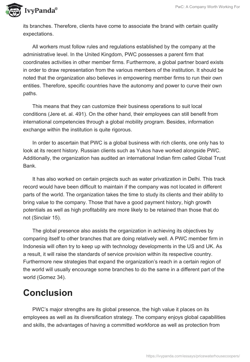 PwC: A Company Worth Working For. Page 4