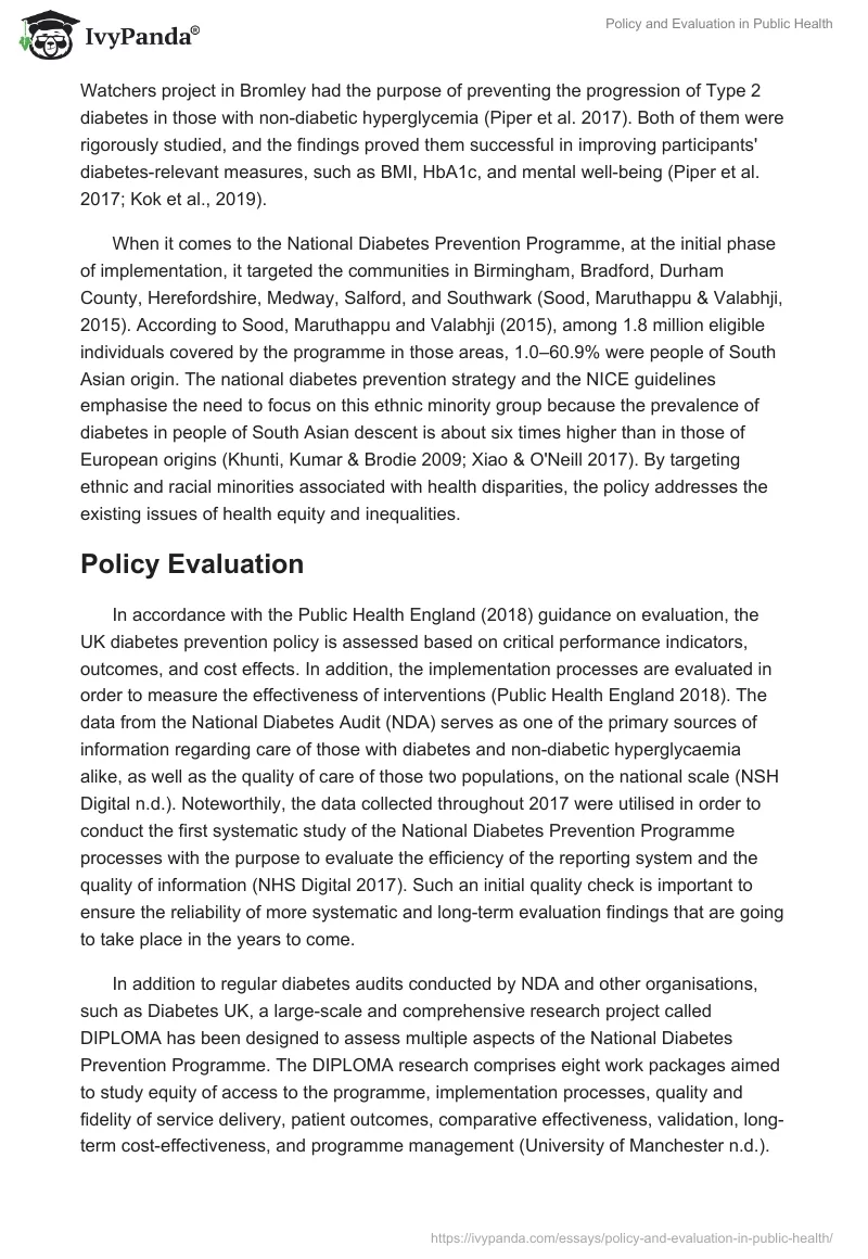 Policy and Evaluation in Public Health. Page 5
