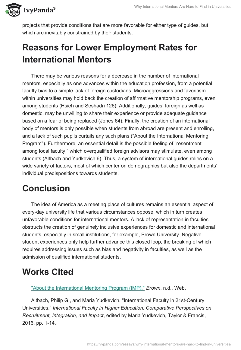 Why International Mentors Are Hard to Find in Universities. Page 2