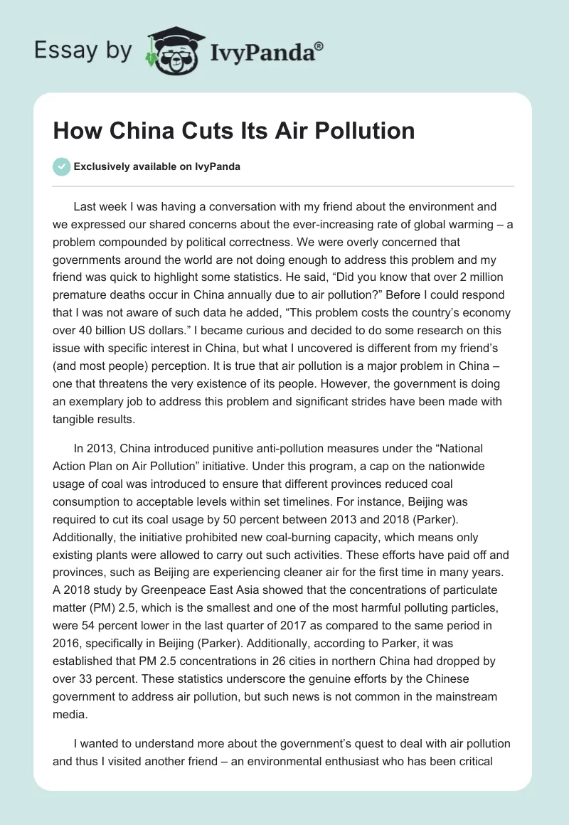 How China Cuts Its Air Pollution. Page 1