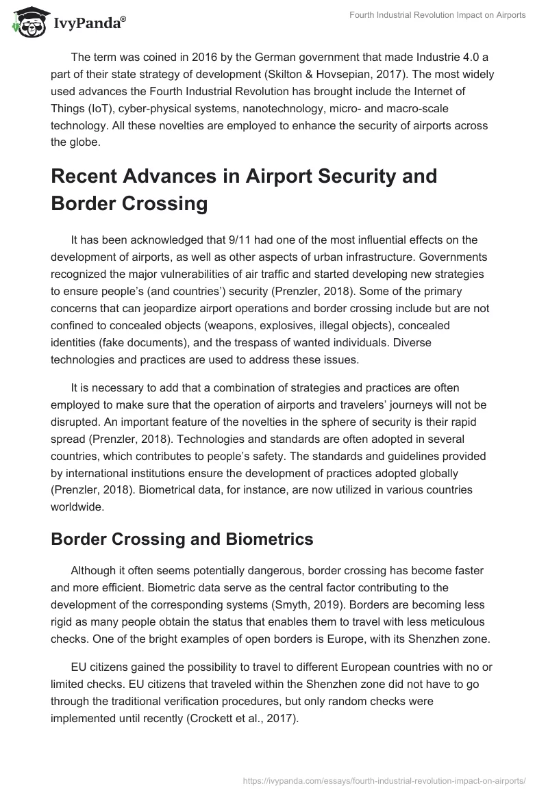 Fourth Industrial Revolution Impact on Airports. Page 2