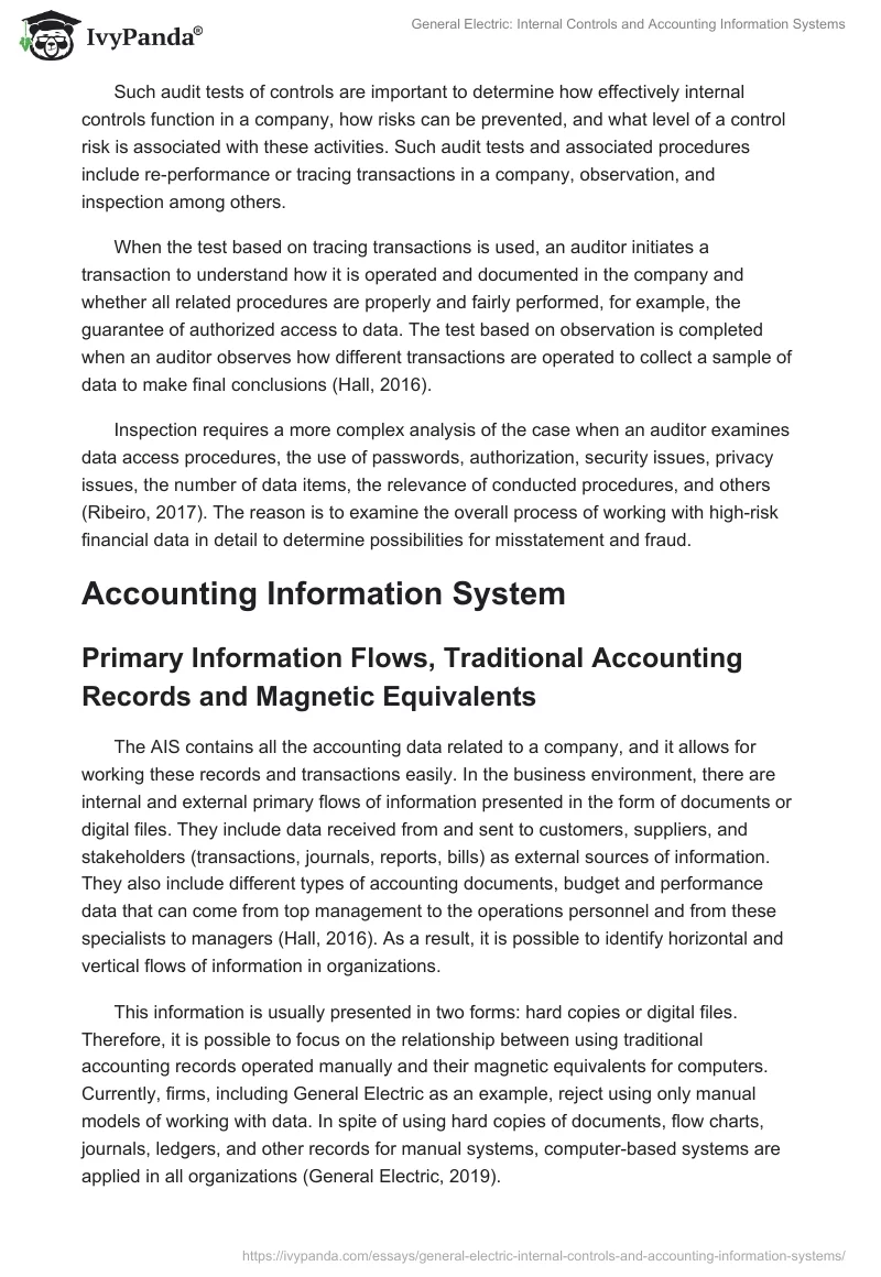 General Electric: Internal Controls and Accounting Information Systems. Page 5