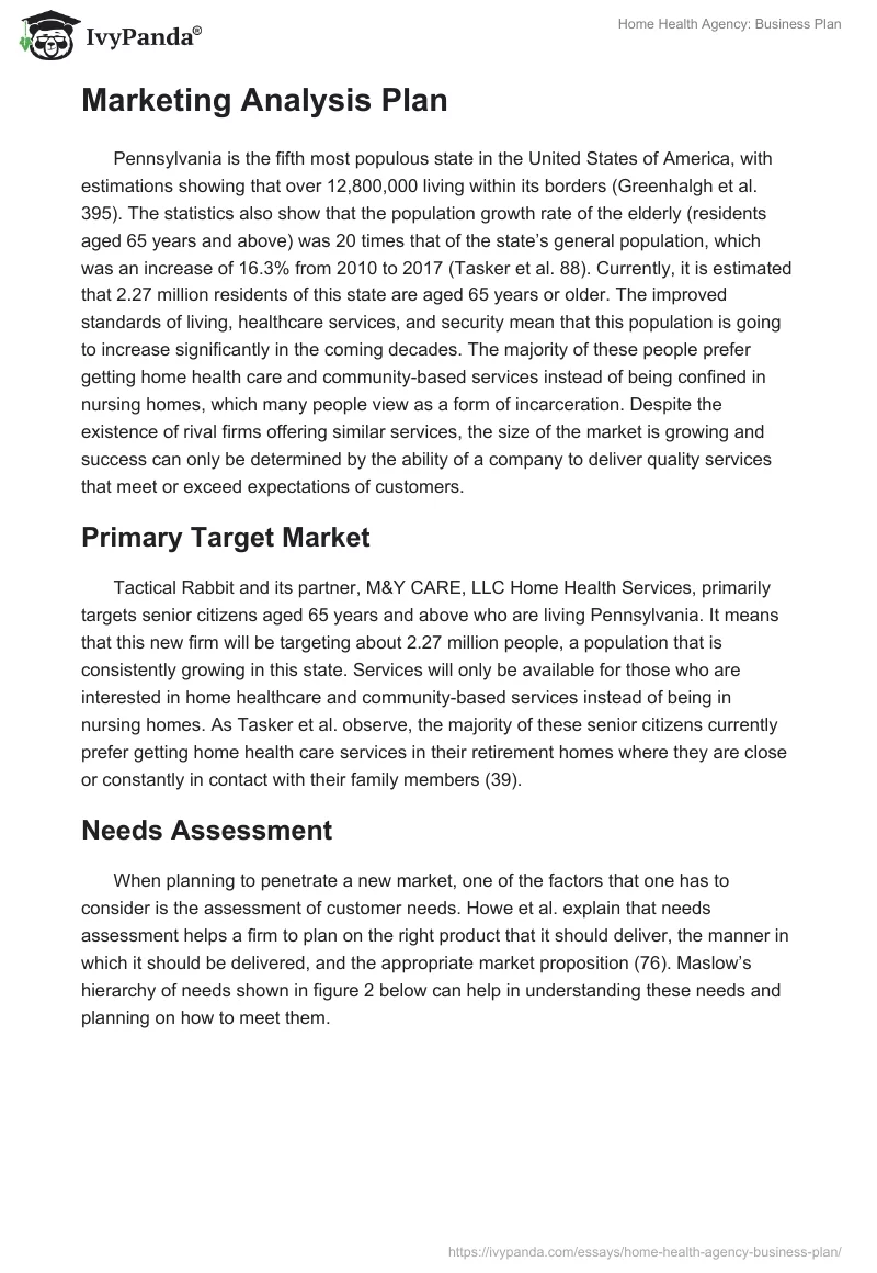 Home Health Agency: Business Plan. Page 3