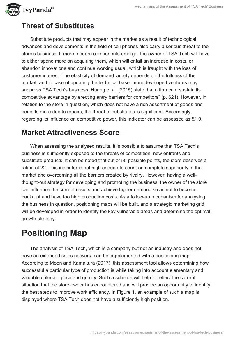 Mechanisms of the Assessment of TSA Tech’ Business. Page 4