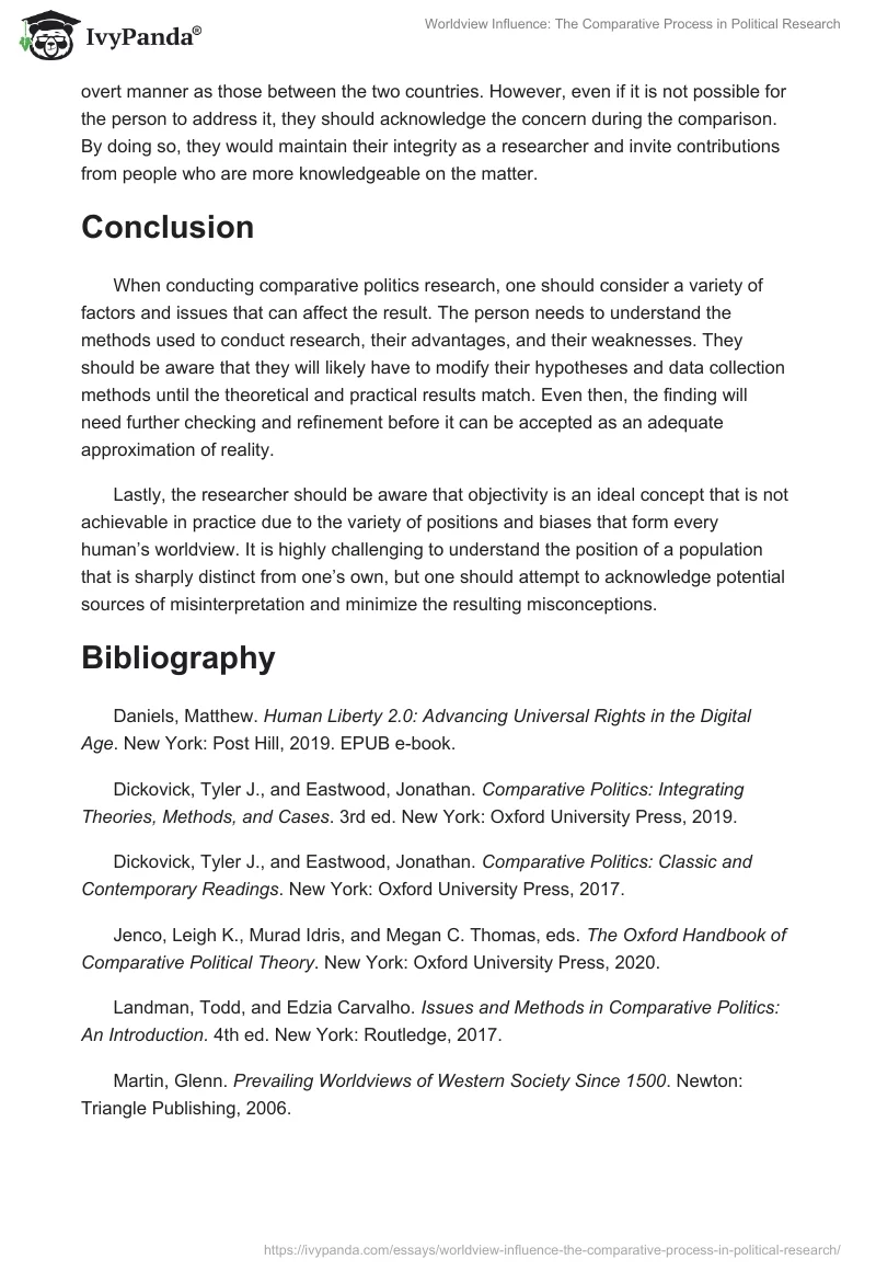 Worldview Influence: The Comparative Process in Political Research. Page 4