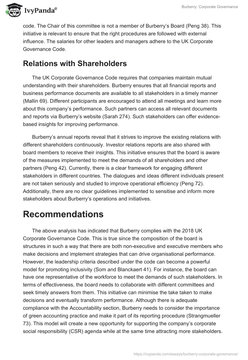 Burberry: Corporate Governance. Page 4