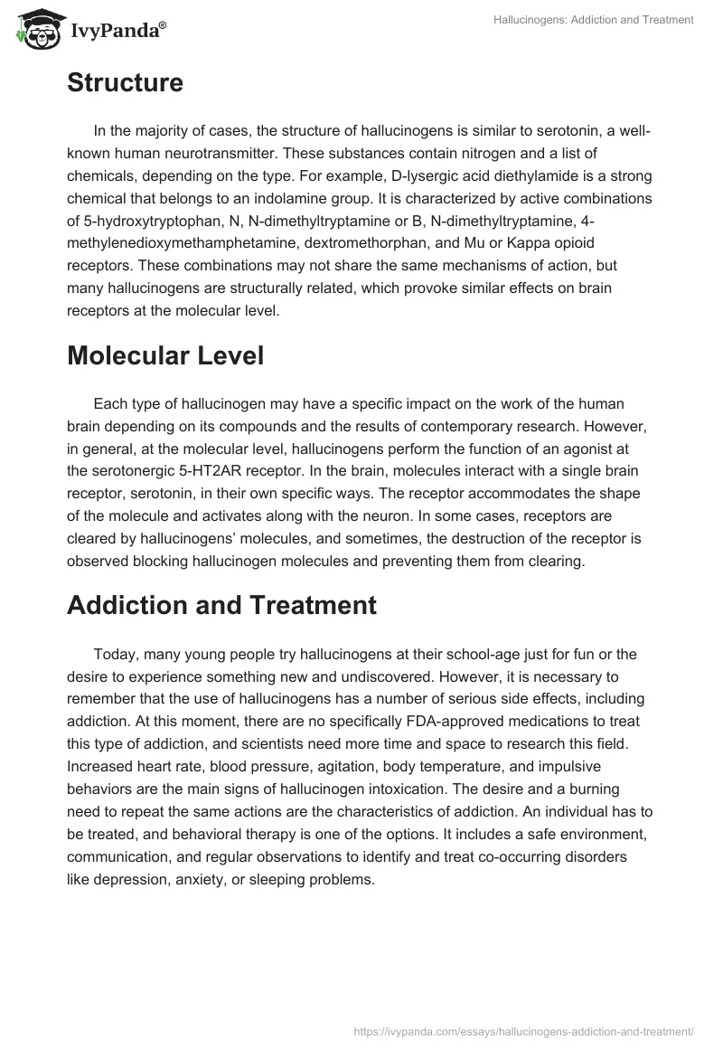 Hallucinogens: Addiction and Treatment. Page 2